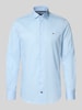 Tommy Hilfiger Tailored Slim fit zakelijk overhemd van puur katoen Bleu