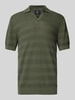 Matinique Regular Fit Poloshirt mit V-Ausschnitt Modell 'Polo V Heritage' Mittelbraun