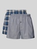 Schiesser Boxershorts mit Eingriff im 2er-Pack Marine