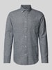 Jack & Jones Premium Slim Fit Freizeithemd Button-Down-Kragen Modell 'BLUNORRIS' Marine