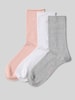 CK Calvin Klein Socken mit Logo-Stitching im 3er-Pack Hellrosa