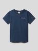 CHAMPION T-Shirt mit Label-Stitching Dunkelblau meliert