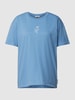 Marc O'Polo Denim T-shirt met motiefstitching Lichtblauw