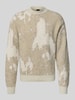 BOSS Orange Loose Fit Strickpullover mit Woll-Anteil Modell 'KRADAR' Sand