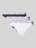 Calvin Klein Underwear String met elastische band met label in een set van 3 stuks, model 'MODERN' Lichtgrijs