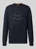 PME Legend Strickpullover aus reiner Baumwolle mit Logo-Stickerei Marine