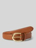 Lauren Ralph Lauren Leren riem met doornsluiting, model 'CHARM' Cognac