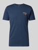 Lindbergh T-shirt met motiefstitching Donkerblauw