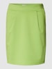 ICHI Spódnica mini z dodatkiem wiskozy model ‘Kate’ Neonowy zielony