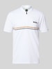 BOSS Green Slim fit poloshirt met logoprint, model 'TOC SPIN BODYMAPP 1027' Wit