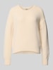 Milano Italy Oversized Fit Strickpullover mit Rundhalsausschnitt Sand