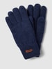 Barts Handschoenen met labeldetail, model 'HAAKON' Marineblauw