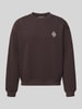 Lacoste Loose fit sweatshirt van katoenmix Chocoladebruin