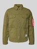 Alpha Industries Hemdjacke mit Label-Patch Oliv