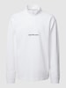 Calvin Klein Jeans Longsleeve mit Stehkragen Weiß