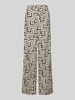 Christian Berg Woman Stoffhose aus Viskose mit Eingrifftaschen und elastischem Bund Black