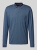 RAGMAN Longsleeve mit Polokragen Marine