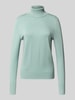 Christian Berg Woman Gebreide pullover met ribboorden Lichtturquoise