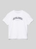 Jack & Jones T-shirt met labelprint, model 'CALEB' Wit