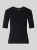 Christian Berg Woman Slim Fit T-Shirt im Halbarm-Design Black
