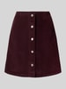 VERO MODA spódnica mini o kroju regular fit z mieszanki bawełny model 'ETTA' Ciemnoczerwony