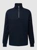 Mango Sweatshirt mit kurzem Reißverschluss Modell 'winne' Marineblau