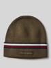 Tommy Hilfiger Gebreide muts met labelpatch, model 'LOVE SOLID' Olijfgroen