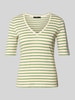 Weekend Max Mara T-Shirt mit V-Ausschnitt Modell 'OPZIONE' Gruen