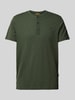 camel active T-shirt met serafinohals Olijfgroen