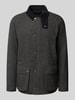 Barbour Regular fit wollen jack met corduroy, model 'BEDALE' Antraciet