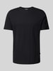 Lindbergh T-Shirt mit geripptem Rundhalsausschnitt Black