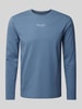 Marc O'Polo Regular Fit Langarmshirt aus reiner Baumwolle Blau