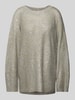 Vero Moda Regular Fit Strickpullover mit Paillettenbesatz Modell 'LEILANI' Silber Melange