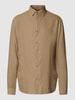 MCNEAL Freizeithemd mit Label-Stitching Haselnuss Braun