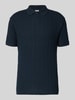 SELECTED HOMME Slim fit poloshirt met structuurmotief, model 'JADEN' Marineblauw