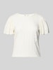 Only Regular fit T-shirt met ajourpatroon, model 'RIVERSIDE' Offwhite