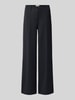 Christian Berg Woman Hose mit weitem Bein und Längsnähten Black