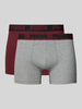 PUMA Boxershort met elastische logo in band in een set van 2 stuks Bordeaux