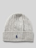 Polo Ralph Lauren Czapka beanie z wyhaftowanym logo Jasnoszary