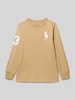 Polo Ralph Lauren Teens Longsleeve mit Label-Stitching und Rundhalsausschnitt Beige