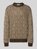 SELECTED HOMME Relaxed Fit Strickpullover aus Woll-Mix Modell 'REMI' Dunkelbraun