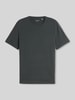 Tom Tailor Regular Fit T-Shirt aus reiner Baumwolle mit Logo-Stitching Oliv