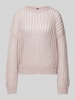 Stefanel Gebreide pullover met broderie anglaise Lichtroze