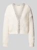 Liu Jo White Strickjacke mit V-Ausschnitt Offwhite