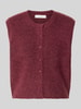 Selected Regular Fit Weste aus Woll-Mix mit Alpaka-Anteil Modell 'LULU' Bordeaux