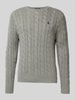 Polo Ralph Lauren Gebreide pullover met labelstitching Middengrijs