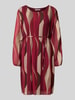 ZABAIONE Knielanges Kleid mit Bindegürtel Modell 'Sa44raa' Bordeaux