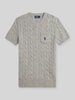 Polo Ralph Lauren Regular Fit Pullover aus Woll-Mix mit Logo-Stitching Mittelgrau Melange