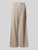 VILLA SOPHIE Relaxed Fit Stoffhose aus Viskose-Mix Modell 'TOSCA' Taupe