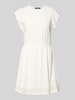 VERO MODA Tailliertes Sommerkleid mit Lochstickmuster Modell 'TASSA' Weiss